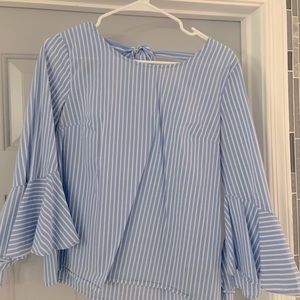IZ BYER ruffled sleeve blouse